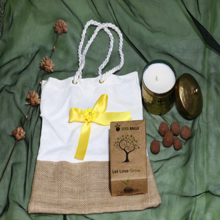 Assorted seedballs with cotton potli bag